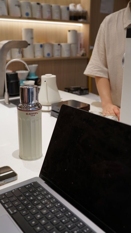 【香港CAMEL駱駝牌】122 系列真空玻璃內膽保溫瓶/ 450ml/燕麥奶【買就送矽膠杯刷】