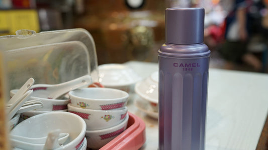 【香港CAMEL駱駝牌】122 SIGNATURE系列真空玻璃內膽保溫瓶/ 450ml/星空紫【買就送矽膠杯刷】