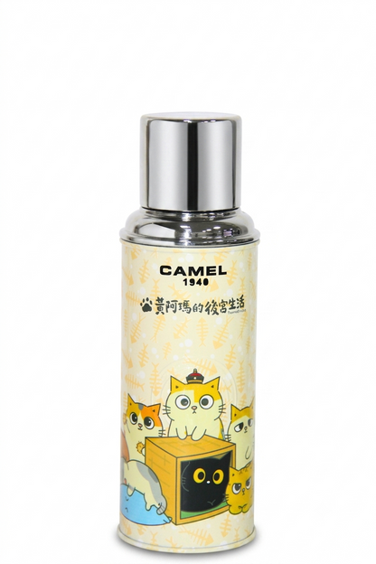 【香港CAMEL駱駝牌】黃阿瑪聯名 116 系列真空玻璃內膽保溫瓶/ 450ml 【買就送矽膠杯刷】