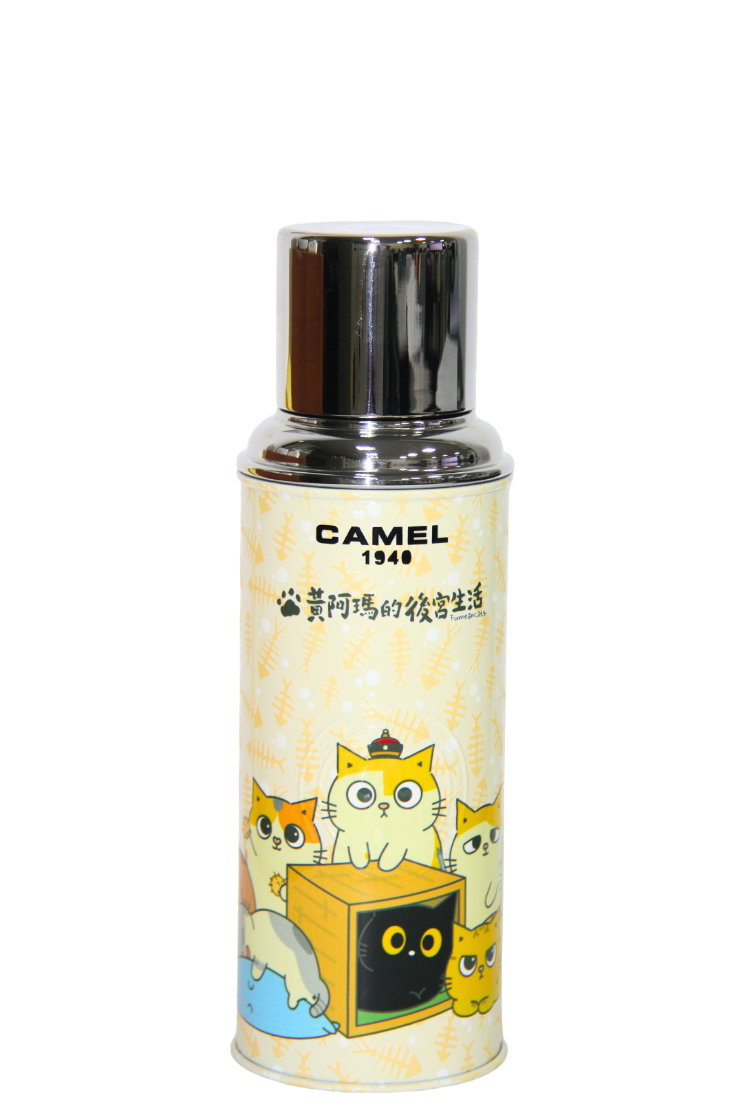 【香港CAMEL駱駝牌】黃阿瑪聯名 116 系列真空玻璃內膽保溫瓶/ 450ml 【買就送矽膠杯刷】