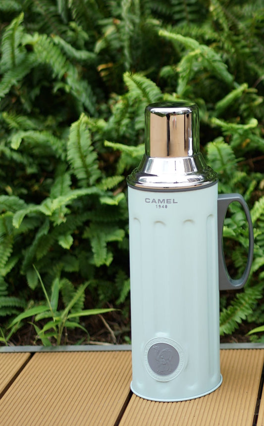 【香港CAMEL駱駝牌】312 系列真空玻璃內膽保溫壺/ 1100ml/薄荷綠 【買就送矽膠杯刷】