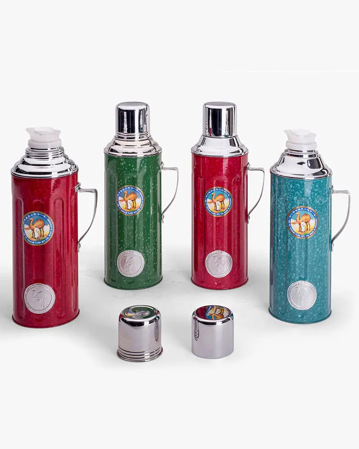 【香港CAMEL駱駝牌】331B 系列真空玻璃內膽保溫壺/ 1100ml/駱駝藍【買就送矽膠杯刷】