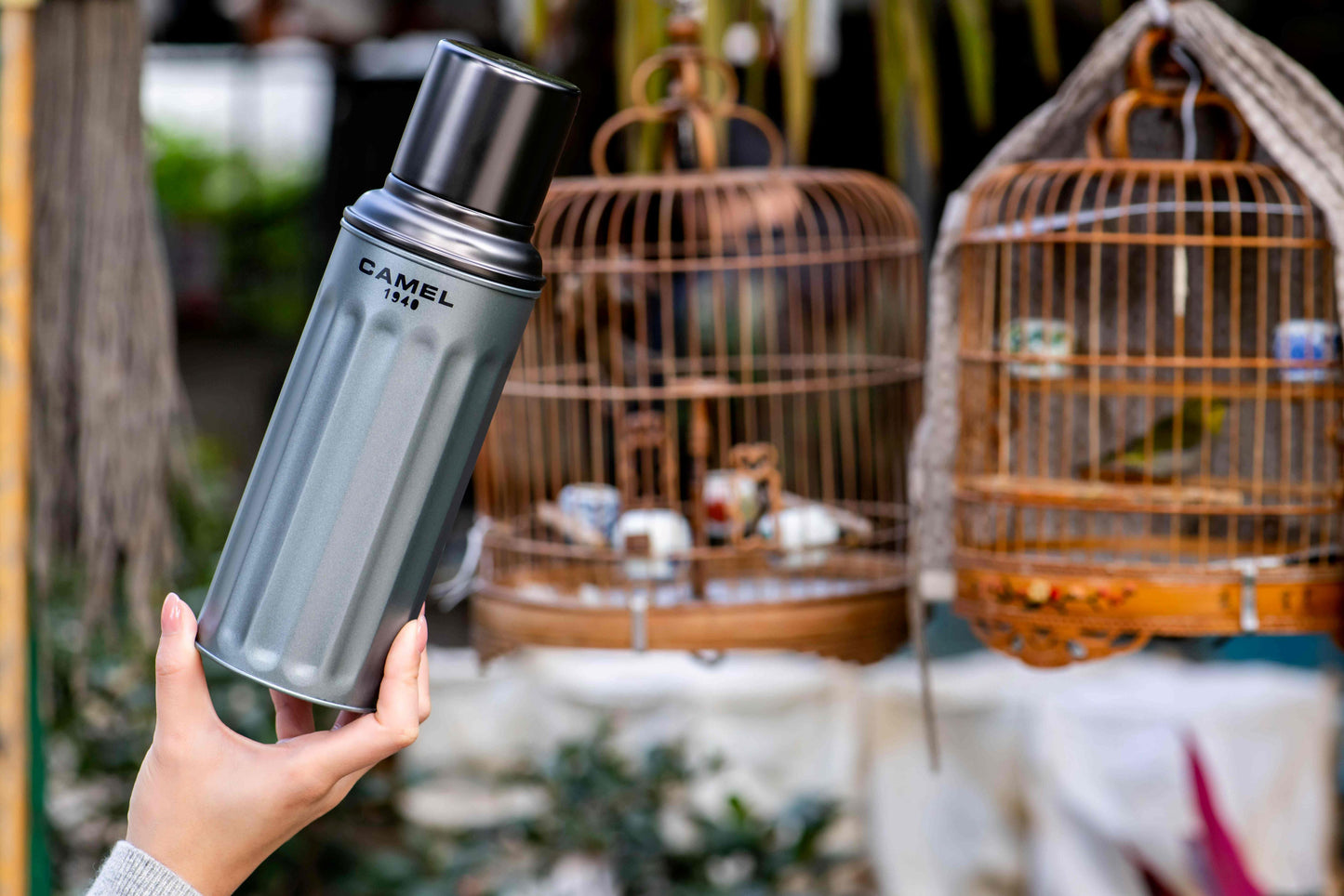 【香港CAMEL駱駝牌】122 系列真空玻璃內膽保溫瓶/ 450ml/限定版金【買就送矽膠杯刷】