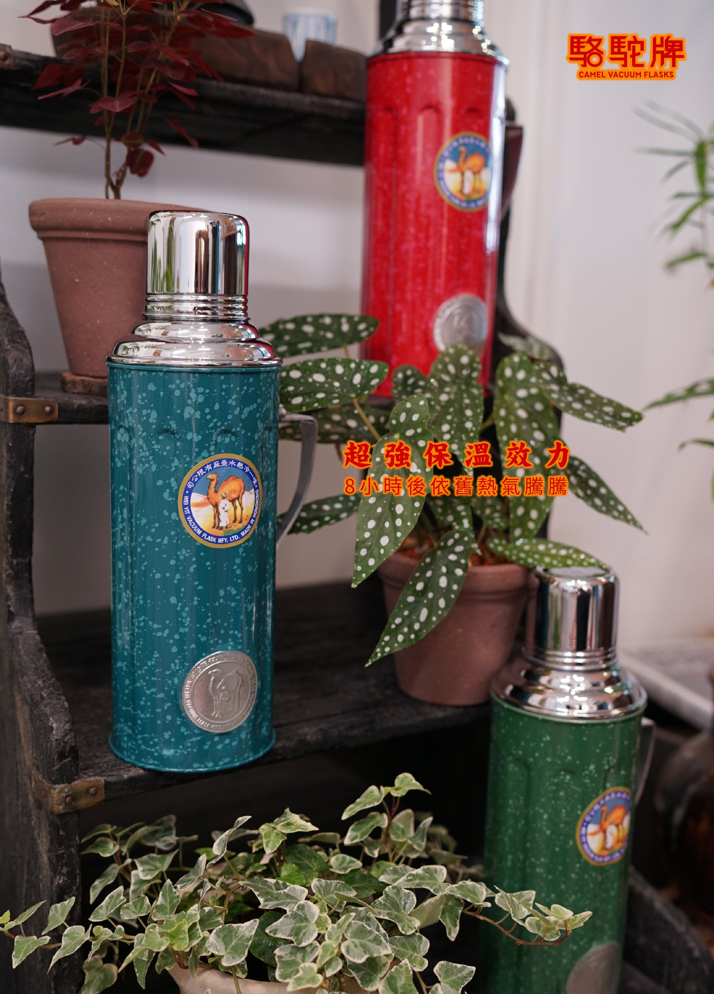 【香港CAMEL駱駝牌】331B 系列真空玻璃內膽保溫壺/ 1100ml/駱駝綠【買就送矽膠杯刷】