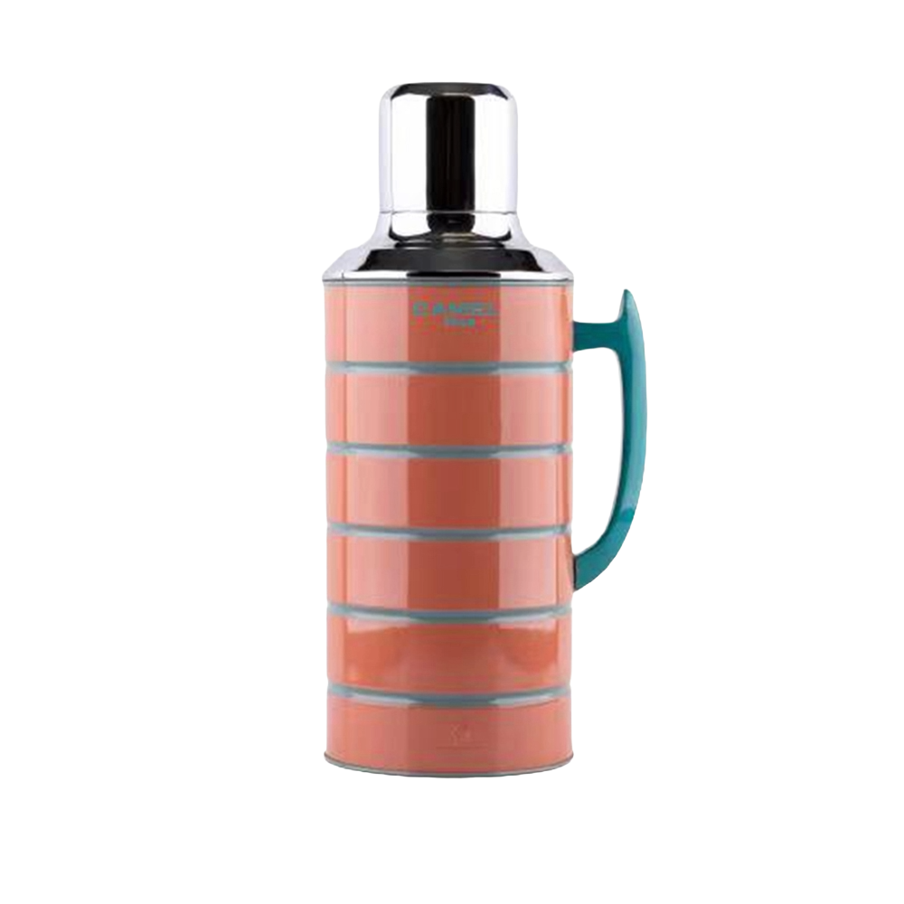 【香港CAMEL駱駝牌】412 系列真空玻璃內膽保溫壺/1500ml/柚香氣泡條紋【買就送矽膠杯刷】