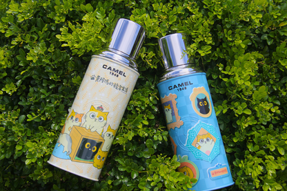 【香港CAMEL駱駝牌】黃阿瑪聯名 116 系列真空玻璃內膽保溫瓶/ 450ml 【買就送矽膠杯刷】
