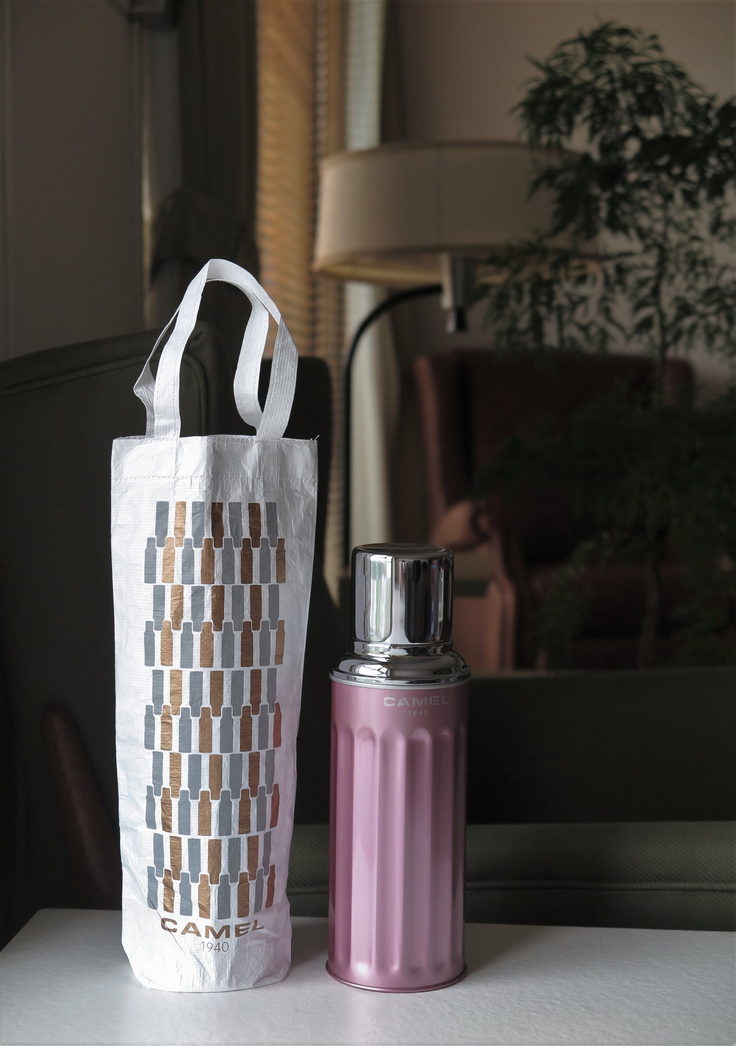 【香港CAMEL駱駝牌】122 系列真空玻璃內膽保溫瓶/ 450ml/限定版金【買就送矽膠杯刷】