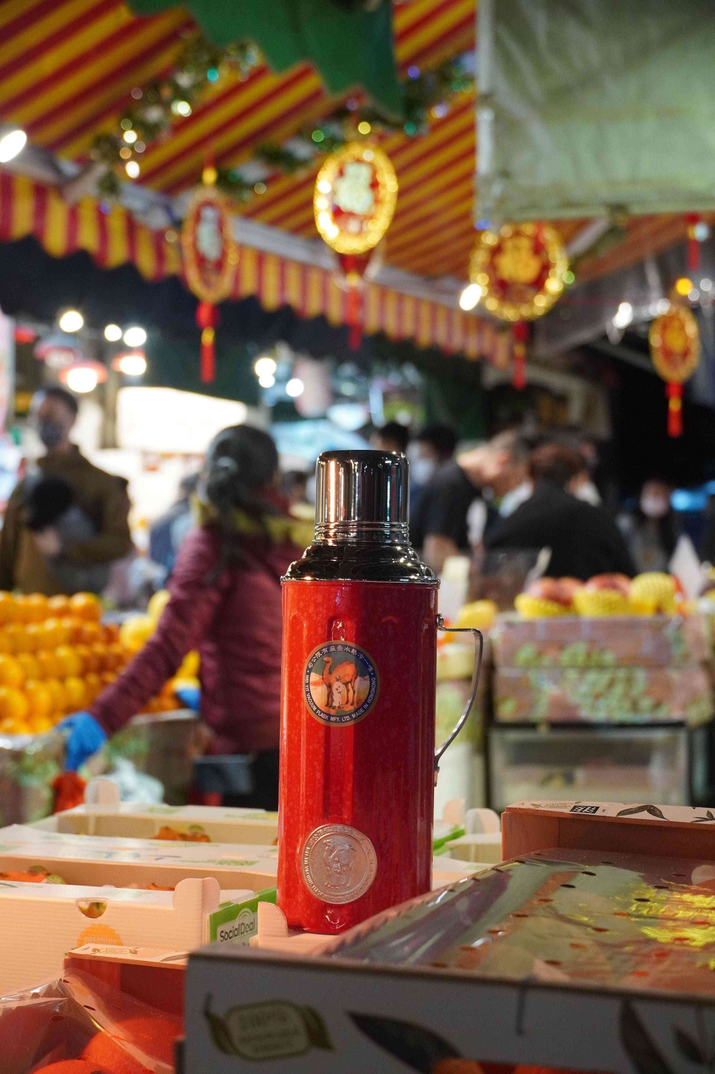 【香港CAMEL駱駝牌】331B 系列真空玻璃內膽保溫壺/ 1100ml/駱駝紅【買就送矽膠杯刷】