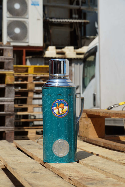 【香港CAMEL駱駝牌】331B 系列真空玻璃內膽保溫壺/ 1100ml/駱駝藍【買就送矽膠杯刷】