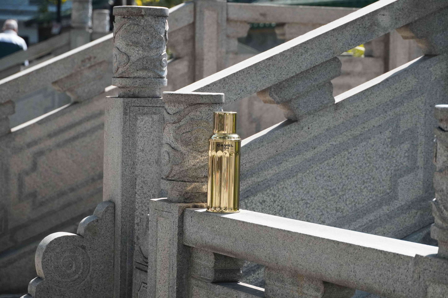 【香港CAMEL駱駝牌】122 系列真空玻璃內膽保溫瓶/ 450ml/限定版金【買就送矽膠杯刷】