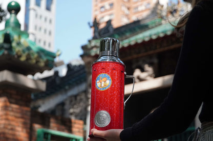 【香港CAMEL駱駝牌】331B 系列真空玻璃內膽保溫壺/ 1100ml/駱駝紅【買就送矽膠杯刷】