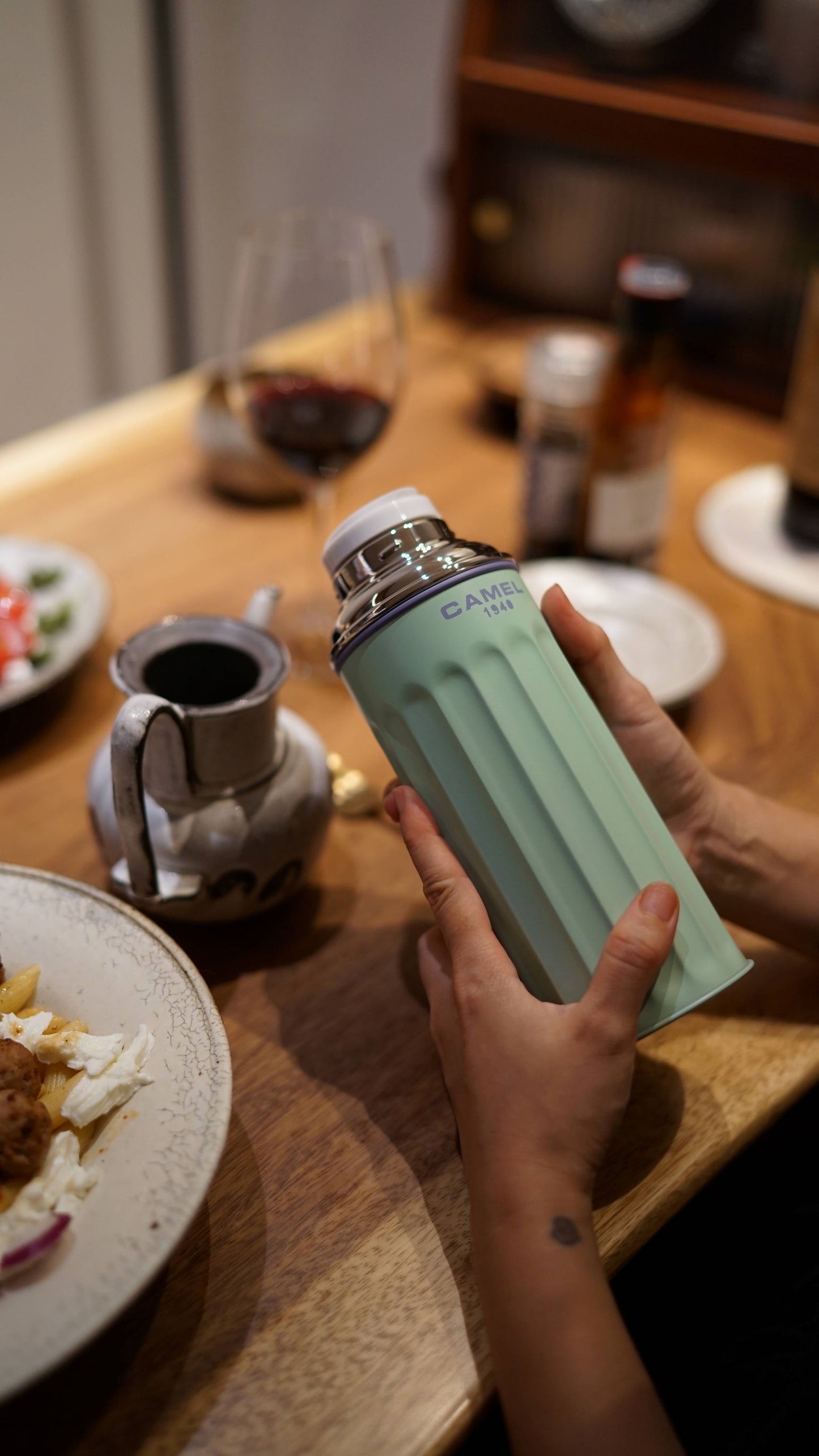 【香港CAMEL駱駝牌】122 系列真空玻璃內膽保溫瓶/ 450ml/燕麥奶