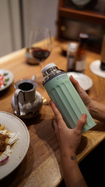 【香港CAMEL駱駝牌】122 系列真空玻璃內膽保溫瓶/ 450ml/燕麥奶
