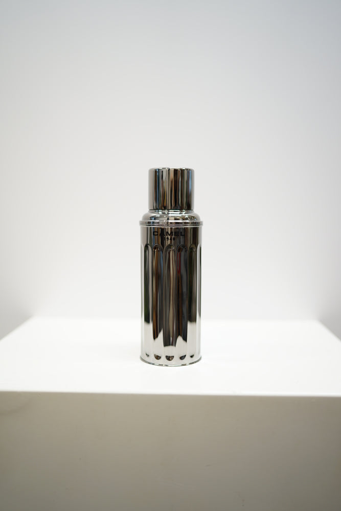 【香港CAMEL駱駝牌】122 系列真空玻璃內膽保溫瓶/ 450ml/黑銀【買就送矽膠杯刷】